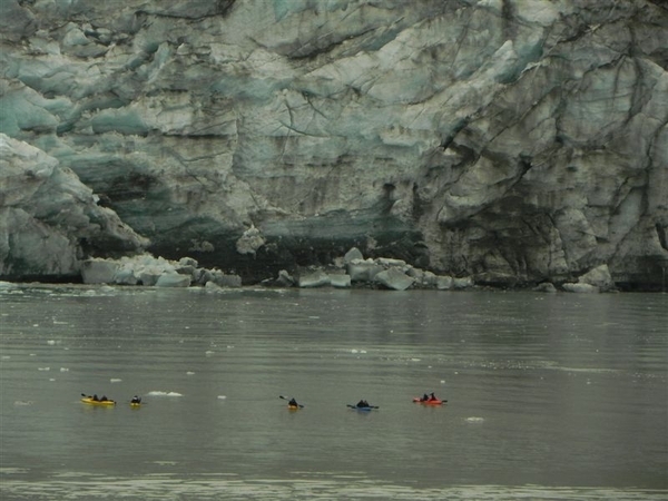 Glacier Bay with Kayakers, Alaska